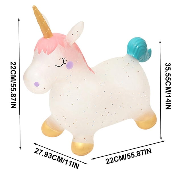 Horse Bouncy Inflatable Animal Ride On Toy With Pump Gifts For Children Boys Girls