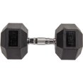 thumbnail image 2 of BalanceFrom Rubber Encased Hex Dumbbells, 45 lbs Pair, Black, 2 of 6