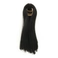 thumbnail image 4 of Peluca de muñeca de pelo femenino a escala 1:6, hermoso vestido, disfraz, muñeca, decoración, peluca de pelo para figuras femeninas de 12 pulgadas, pelo largo negro, 4 of 8