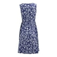 thumbnail image 3 of Womens Summer Sleeveless Tank Dresses Casual Round Neck Floral Print Short Dress, 3 of 7