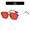 Bright black and red, variant on Mens Retro Square Frame Sunglasses Sun Protection PC Material Punk Fashion Eyewear Leopard Blue Lens Gray Film