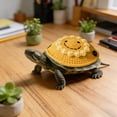 thumbnail image 2 of Shadoumai Knitted Turtle Sweater for Pet Tortoise Cute Warm Shell for Small Turtle for Christmas Halloween Party Photo (L-Yellow), 2 of 5