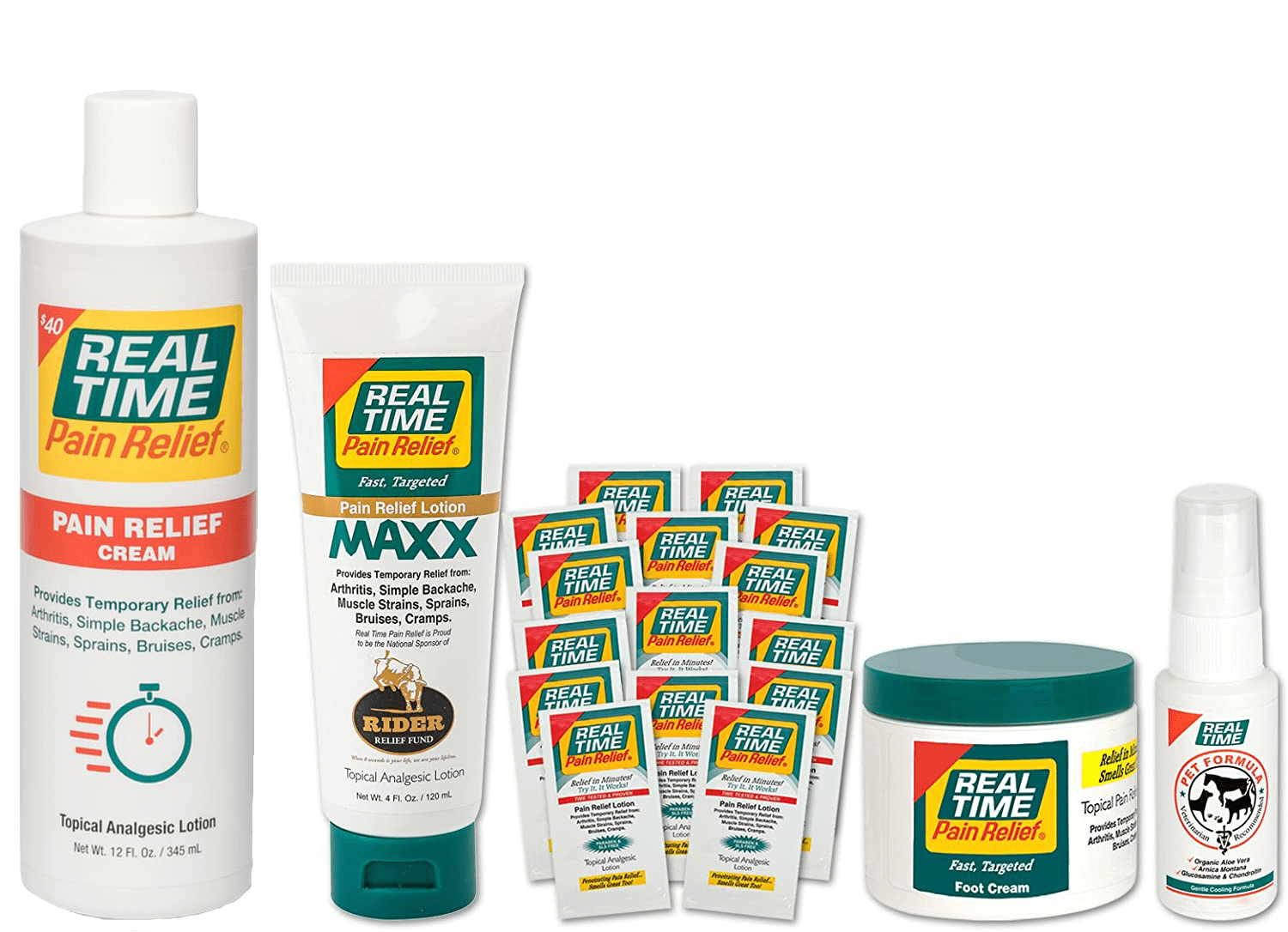 Real Time Pain Relief Family Convenience Package, Pain Cream, MAXX