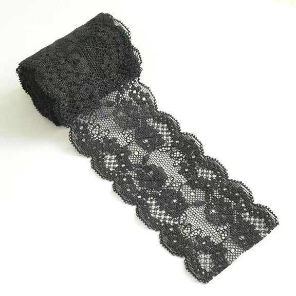 Multi-purpose 5.5cm Wide Three-color Elastic Lace Trim for DIY Neckline, Cuff & Skirt Hem