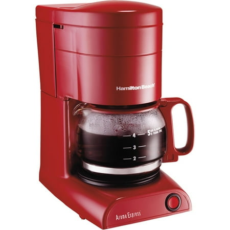 Hamilton Beach Aroma Express 5 Cup Coffeemaker, Red