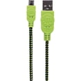 thumbnail image 4 of Manhattan Braided Hi-Speed USB Micro-B Device Cable USB 2.0, Type-A Male to Micro-B Male, 480 Mbps, 3 ft., Black/Green, 4 of 5