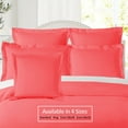 thumbnail image 4 of Nestl Pillow Sham Set of 2, Premium 1800 Series Double Brushed Bed Pillow Cases, Coral Pink, King 20" X 36", 4 of 5