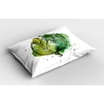 thumbnail image 2 of Ambesonne Artichoke Pillow Sham 2 Pack, Abstract Cardunculus, 30"x20", Hunter Green Lime Green, 2 of 3