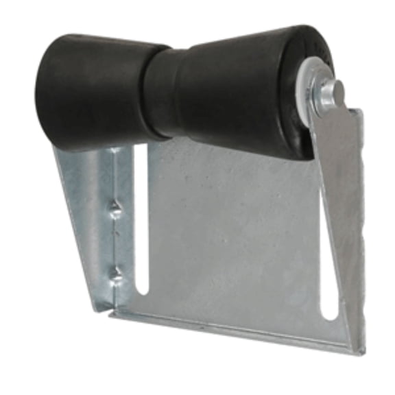 8" Matte Black Panel Bracket Assembly Spool Roller