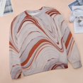 thumbnail image 6 of Colorful Marble Pattern Women's Floral Printed Sweatshirt Long Sleeve Crewneck Casual Loose Vintage Graphic Pullover Tops, 6 of 7