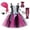 Black, variant on MuXiKeJi Clothes Halloween Gown Kids Court Style Fluffy Mesh Tutu Piece Multi-Layer Skirt Outfit for Holiday Party School Stage Performances Girls Halloween Gown