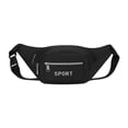 thumbnail image 4 of Riñonera para hombre, riñonera, riñonera con hebilla de liberación rápida, bolsa con cremallera, bolso de hombro para viajes, entrenamiento, Negro, 4 of 9