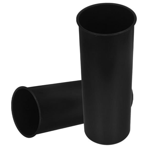 Homoyoyo Toilet Brush and Holder Set with Anti- Base, Black Plastic Bathroom Cleaning Essentials, 2 Pieces