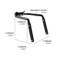 thumbnail image 2 of Yucurem Tail Bag Stabilizer Bike Saddle Stabilizer Bracket Luggage Rack Holder Bicycle Bags (Black), 2 of 10