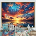 thumbnail image 2 of Designart "Magical Sunset Skies I" Oversized Landscapes Framed Wall Art - Traditional Blue Sky Bedroom Framed Canvas Wall Art, 2 of 7