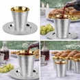 thumbnail image 4 of 5 oz Silver Decor Diamond Wine Kiddush / kiddish Cup and Saucers : Perfect for Passover & All Jewish Celebrations: 5 Sets, 4 of 6