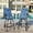 Black & Blue, variant on Summit Living 2-Piece High Top Outdoor Metal Swivel Bar Stools, Patio Textilene Counter Height Chairs, Blue