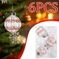thumbnail image 5 of Axiiglly 6Pcs Christmas Balls Ornaments, 2.36" Glitter Transparent Christmas Balls Set with Stuffed, Shatterproof Xmas Hanging Balls for Christmas Trees Decorations, Holiday Party Decor, Rose Gold, 5 of 7