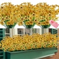 thumbnail image 2 of UV Resistant Artificial Flowers Outdoor - 12 Bundles No Fade Flowers for Garden Porch Window Box Decor, All Weather Outdoor Decorations, 2 of 8