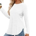 thumbnail image 6 of Christmas Gifts Rciityk White Womens Sweaters Fall Fashion Casual Long Sleeve Shirts Lightweight Loose Crewneck Pullover Tunic Sweaters Top, 6 of 7