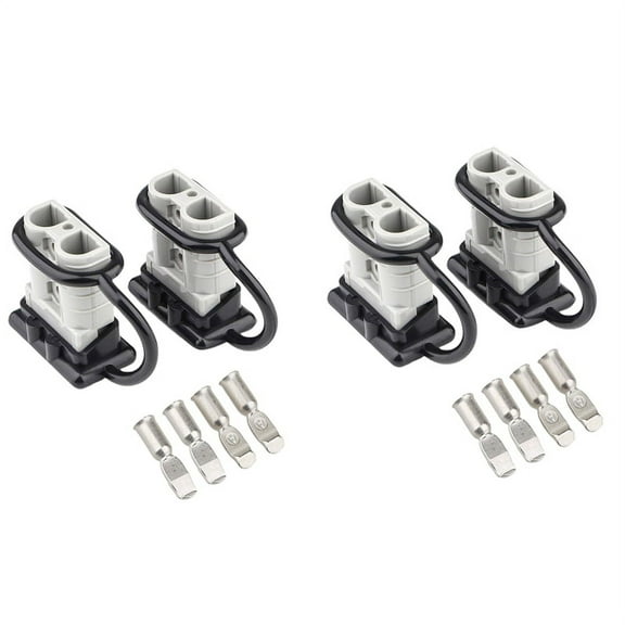 4X 50A 1/0 AWG Battery Connection Harness Plug Connector Winch Plug Quick Disconnect for UPS Battery Pack