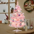 thumbnail image 4 of EGNMCR 23"Mini Christmas Tree Christmas Pink Tree Artificial Christmas Tree Small Christmas Tree Holiday Tabletop Christmas Tree Holiday Decoration for Home, Office, Party, 4 of 6