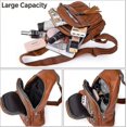 thumbnail image 5 of Washed leather womens chest bag trendy and versatile crossbody backpack casual pu soft leather small square bag, 5 of 5