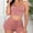 Pink, variant on Xihbxyly Womens Pajamas Plus Size Solid Color Lace Pajamas Set Casual Crew Neck Sleeveless Sleepwear with Shorts