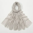 thumbnail image 5 of UJNDER Solid Color Long Scarf for Soft Breathable Versatile Fashion Wrap Shawl Elegant Daily Wear Light Gray One Size, 5 of 5