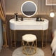 thumbnail image 2 of Modern Luxury Mirror Dressing Table Three Levels Brightness Adjustment Drawers Bench Vanities Bedrooms Modern Dresser Furniture My Lux Decor Round, 2 of 22