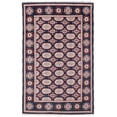 thumbnail image 2 of Rugsotic Carpets Hand Knotted Wool and Silk Area Rug, 5'x8', Rectangle, Black, Oriental Handmade Low Pile Rug for Living Room Bedroom, 2 of 12