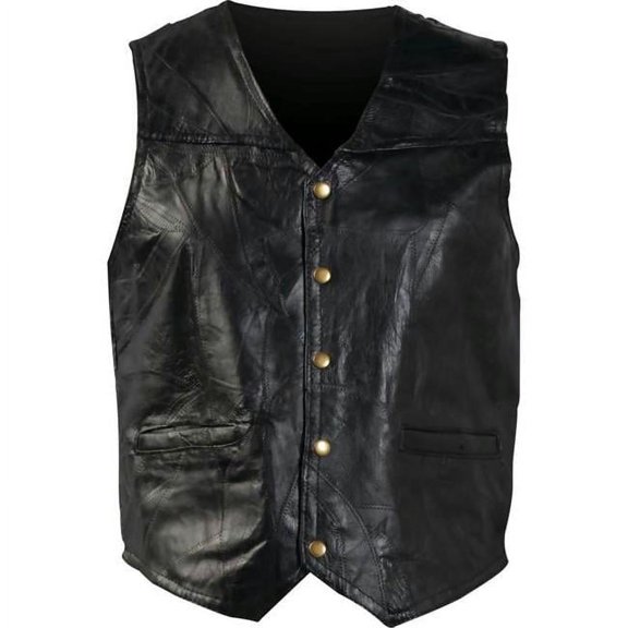Stone Leather Vest-S