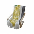 thumbnail image 4 of Lemon Soft Flannel Fleece Blanket, When Life Gives You Lemons Make Lemonade Words on Grunge Lemon Painting, Cozy Plush for Indoor and Outdoor Use, 50" x 60", Mustard Green and White, by Ambesonne, 4 of 6