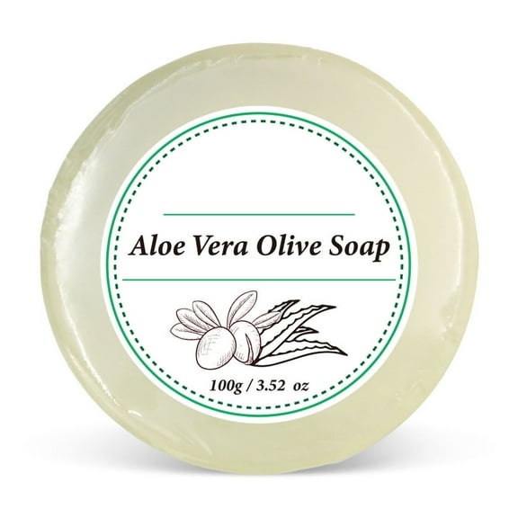 LEHOZIHEQ Aloe Vera Glycerin Bar Soap, Vegan Transparent Cleansing Bar Moisturizing Sensitive Skin Wash for Women and Men Plant Based