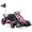 Pink, variant on Lumiparty 24V Electric Drift Go Kart for Kids, Ride Car with Adjustable Seat & 7.5MPH Speed, EVA Silent Wheels, Parent-Safety Certified Ride-On Toy, White