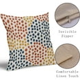thumbnail image 4 of Blue Orange Yellow Pillow Covers 18x18 Set of 2 Fall Colored Art Dot Decorative Throw Pillows Trendy Print Outdoor Pillowcase Holiday Seasonal Cushion Cover Linen Pillow Case Decor for Sofa Couch Bed, 4 of 6