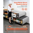 thumbnail image 2 of KFFKFF Commercial Electric Drawer Warmer, Single-Drawer Stainless Steel Food Warmer, Freestanding Slim Warming Drawer Cabinet, 85°F–185°F Adjustable Temperature Range, Ideal for Restaurants, Hotels, 2 of 9
