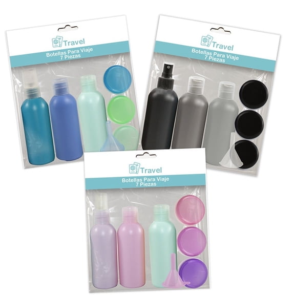 Kit de Viaje Prichos Botellitas Varios Colores 6 pzs