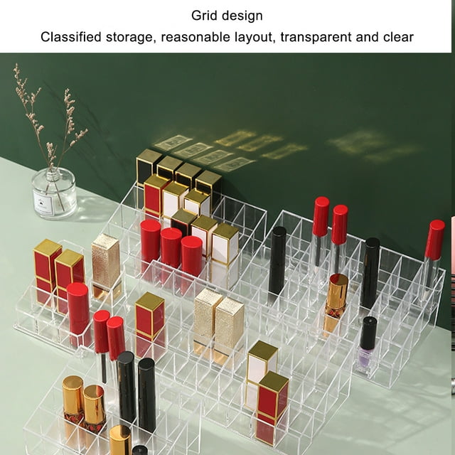 Langgg White Convenient And Practical Makeup Organizer Storage For Travel Multiple Compartments Waterproof Cosmetic Organizer 36 grids 1Set
