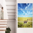 thumbnail image 1 of Antelopes Wandering under Bright Sky - African Canvas Art Print, 1 of 3