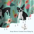 thumbnail image 6 of Boston Terrier Floral Flowers Shower Curtain 36"x72" ,Bathroom Decorative Shower Curtains Set with 12 Hooks,Modern Waterproof Washable Shower Curtain, 6 of 6