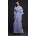 thumbnail image 4 of Bimba Robe Longue Imprimée en Rayonne à Feuilles, Taille Smockée, Fente Latérale, pour Femme - Medium, 4 of 6