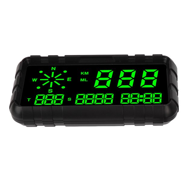 HUD para automóvil alarma de conducción por fatiga pantalla grande sensor de luz automático universal velocímetro GPS para camioneta camioneta SUV