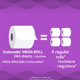 thumbnail image 4 of Cottonelle Papier Hygiénique Ultra Confort, Papier de Toilette Résistant, 24 Méga Rouleaux (24 Méga Rouleaux = 96 Rouleaux Réguliers), 244 Feuilles par Rouleau, 4 of 4