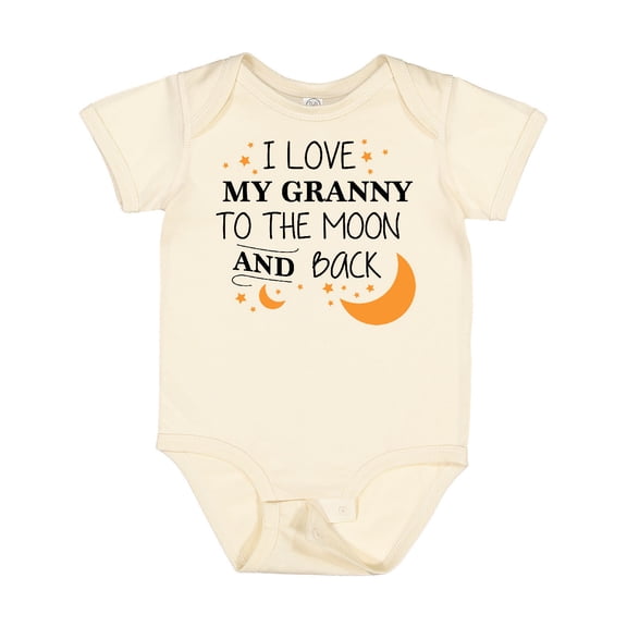 Inktastic I Love My Granny to the Moon and Back Boys or Girls Baby Bodysuit