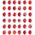 thumbnail image 1 of 100 piezas de cuentas de vidrio rojo brillante MFZFUKR PTL182-11, 1 of 8