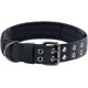 thumbnail image 1 of ZHAOCHENG Collar de perro táctico de nailon, collar de perro de entrenamiento ajustable militar con hebilla de anillo en D de metal doble (negro-XL, 75 cm), 1 of 5
