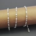 thumbnail image 3 of Accesorios de joyería de moda Cadena cruzada en forma de O Cadena de bolas Cadena de suéter Cadena de cuero encerado Cuerda Accesorios de acero de titanio, 3 of 4