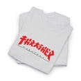 thumbnail image 3 of Thrasher Magazine Godzilla Rectangle Block Skateboard Vintage TShirt Print - Ash / 4XL, 3 of 5