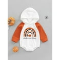 thumbnail image 2 of GXFC Toddler Baby Boys Girls Halloween Hoodie Romper Infant Long Sleeve Hooded Pumpkin Face Print One Piece Jumpsuit Newborn Boys Girls Cute Halloween Bodysuit Costume 3M-3T, 2 of 8